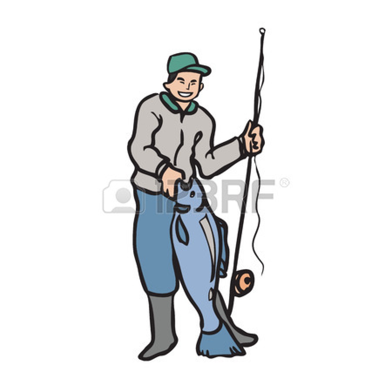 1350x1350 Man Fishing Drawing