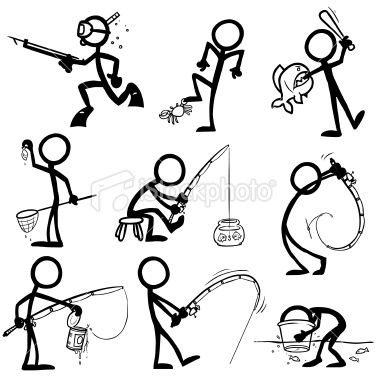 380x380 Stickfigures Fishing Using Different Methods And Techniques
