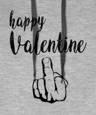 190x228 Happy Valentine Finger Man Women Child Men's Premium Hoodie