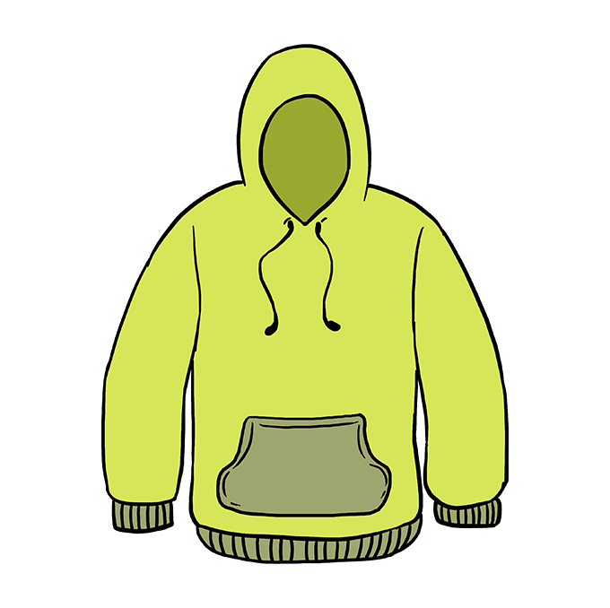 680x678 How To Draw A Hoodie Easy Drawing Guides