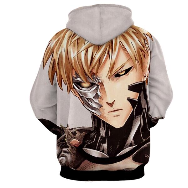 600x600 One Punch Man Genos Demon Cyborg Cool Fan Art Drawing Hoodie