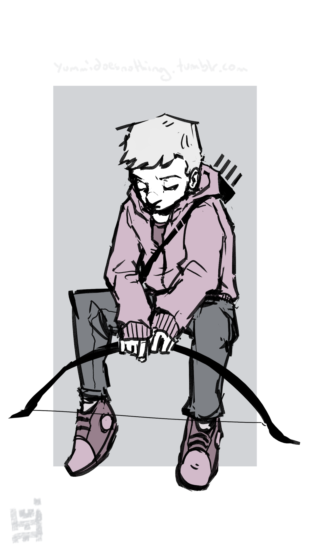 1078x1920 Hawkeye In Hoodie Fanart