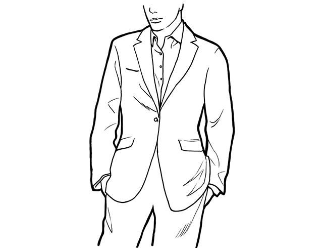 Man In Suit Drawing