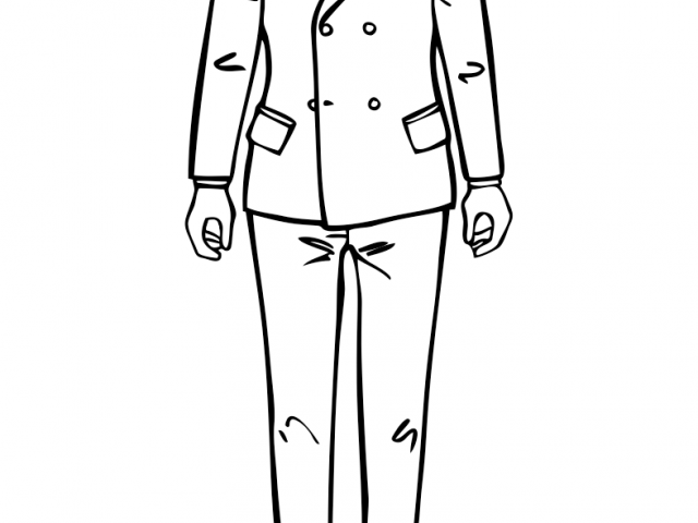 640x480 Drawn Man Suit Line Drawing
