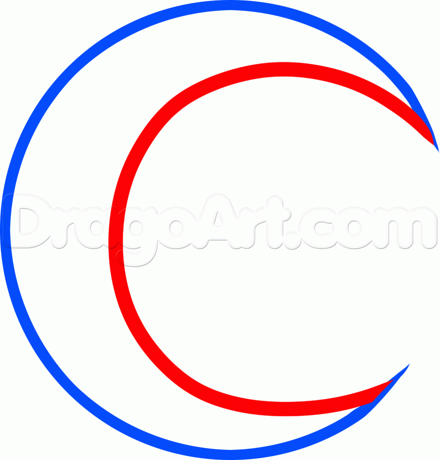 875x916 Drawing A Moon, Step