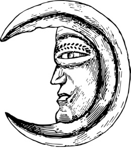 260x300 Download Man In The Moon Clipart Man In The Moon Lunar Phase