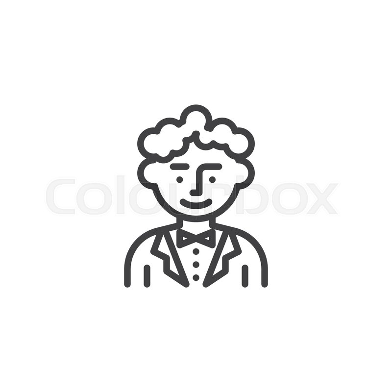 800x800 The Groom Man In Tuxedo Line Icon Stock Vector Colourbox