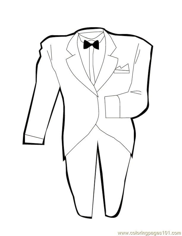 612x792 Tuxedo Drawing Free Download