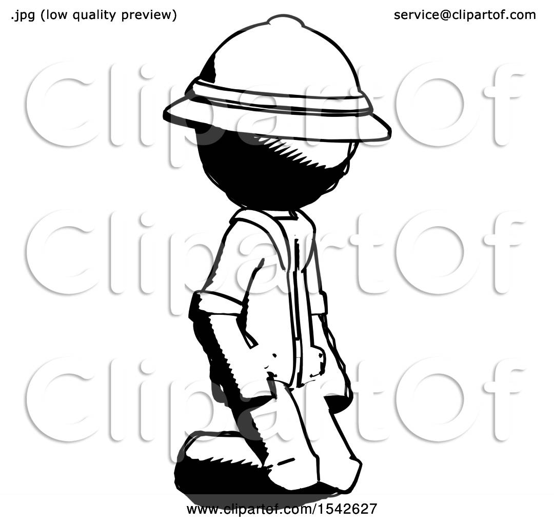 1080x1024 Ink Explorer Ranger Man Kneeling Angle View Right