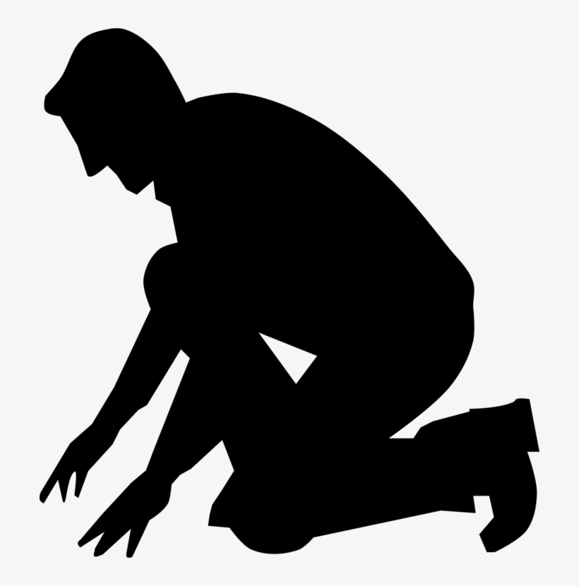 820x830 Kneeling Computer Icons Silhouette Cdr Drawing
