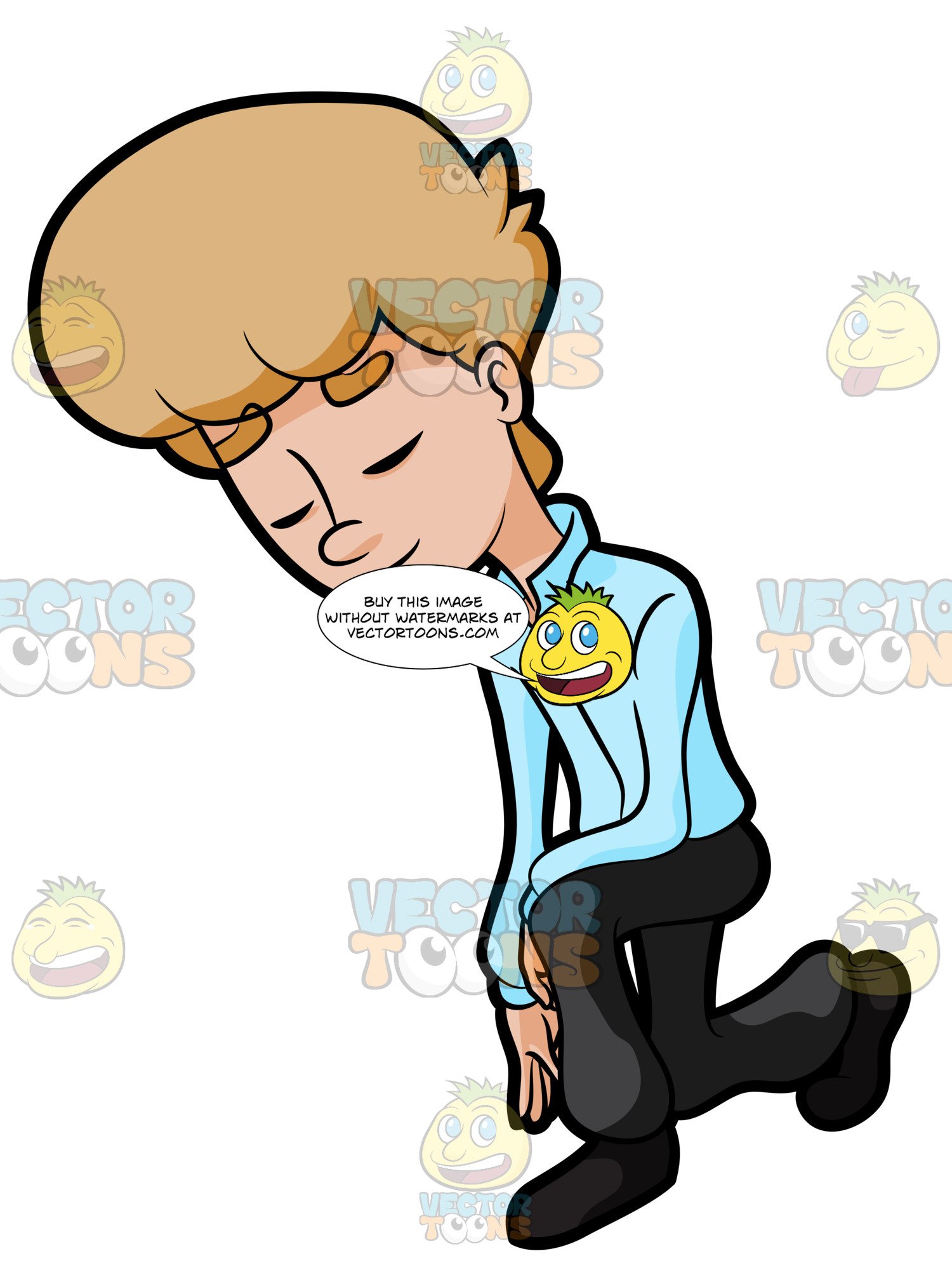 1500x2000 A Man Kneeling Saying His Prayers Clipart Cartoons
