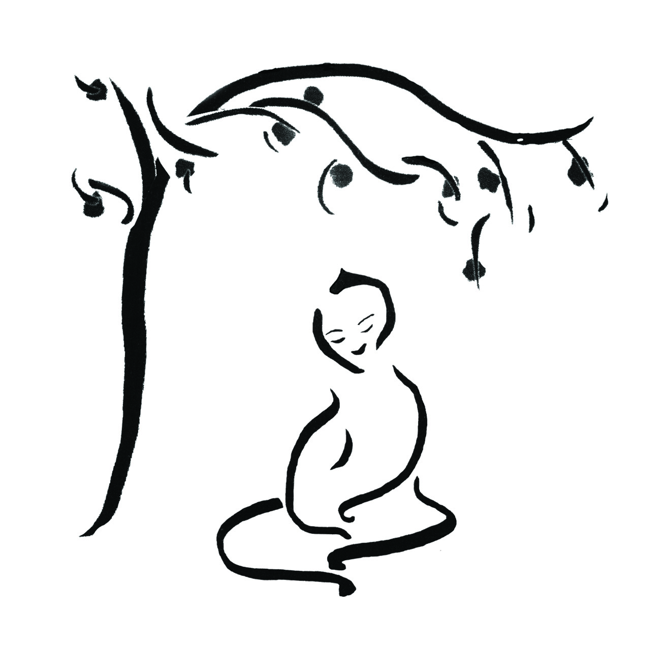 1311x1272 Meditating Man Line Drawing Kadampa