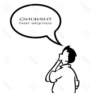 300x300 Photostock Vector Man Is Thinking Vector Illustration Thinking Man