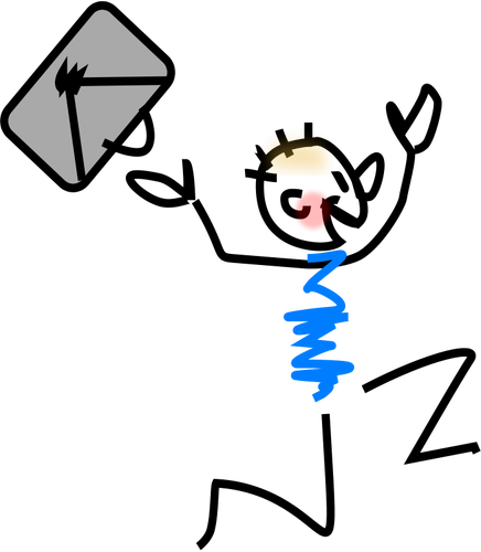 436x500 Postman Line Man Vector Clip Art