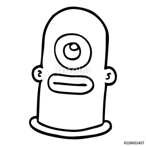 500x500 Line Drawing Cartoon Alien Man Stock Image And Royalty Free