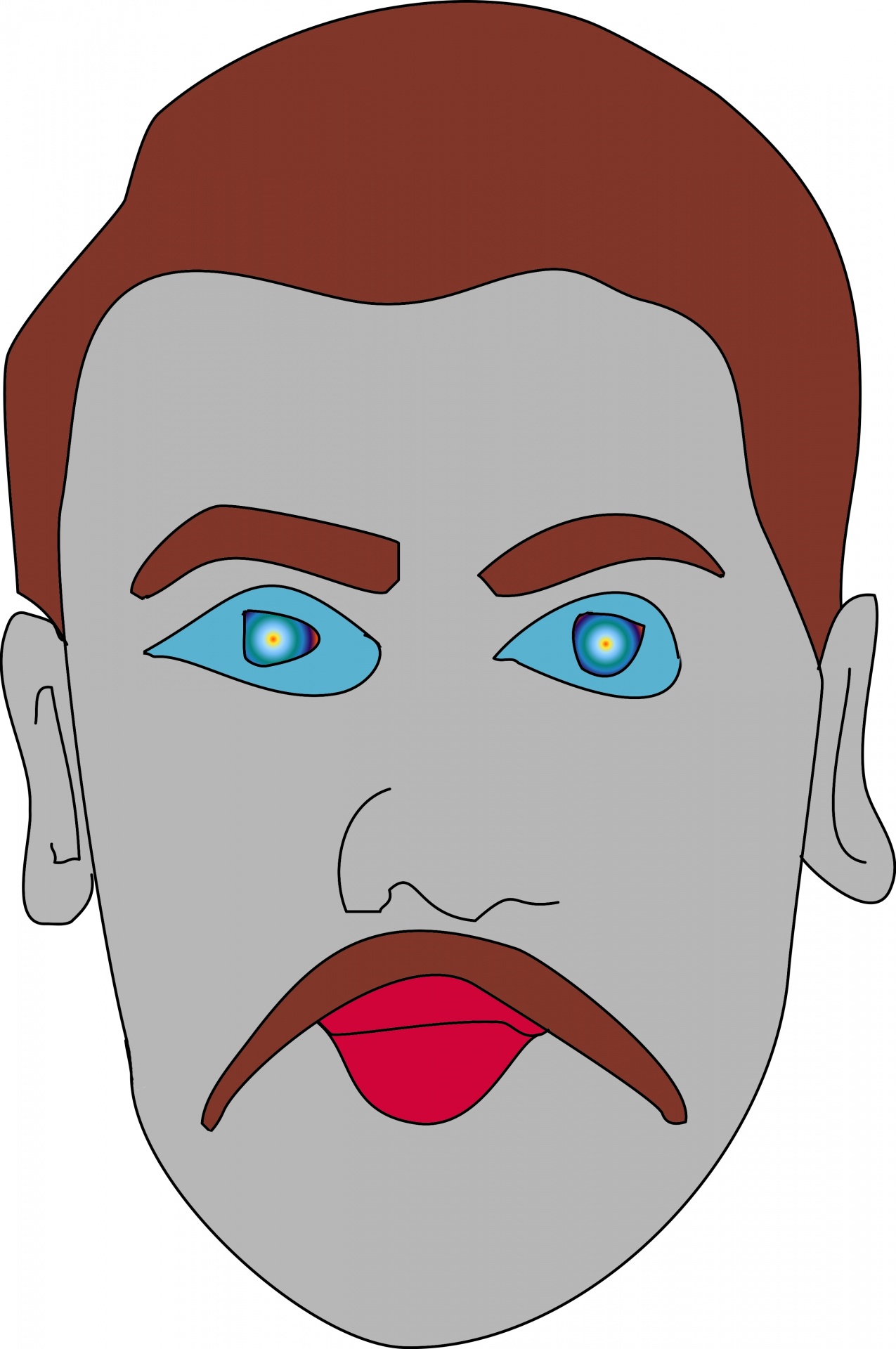 1275x1920 Drawing, Man, Mustache, Isolated, White