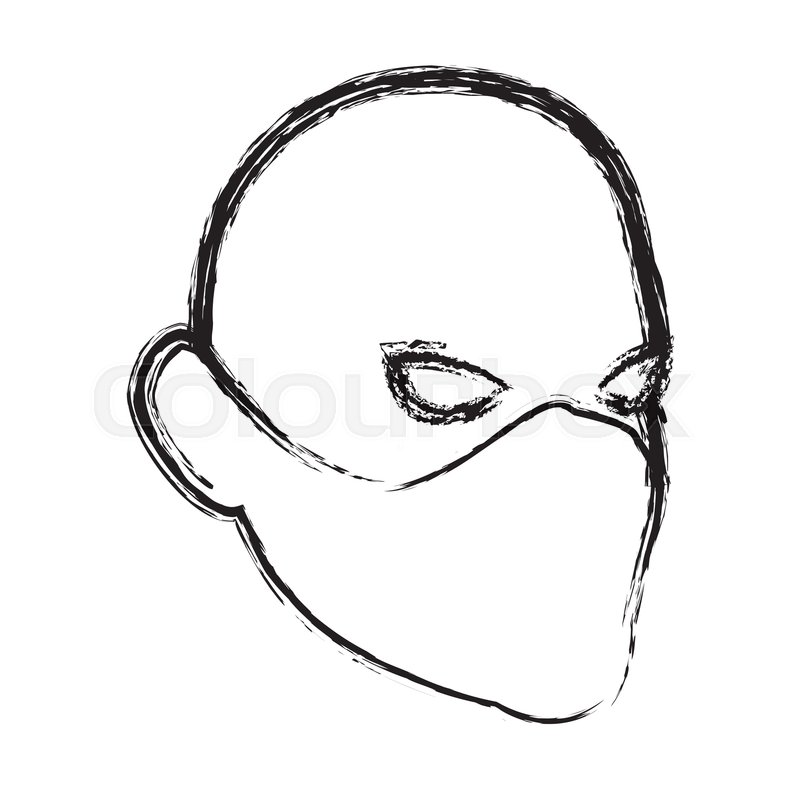 800x800 Superhero Man Face Male With The Mask Stock Vector Colourbox