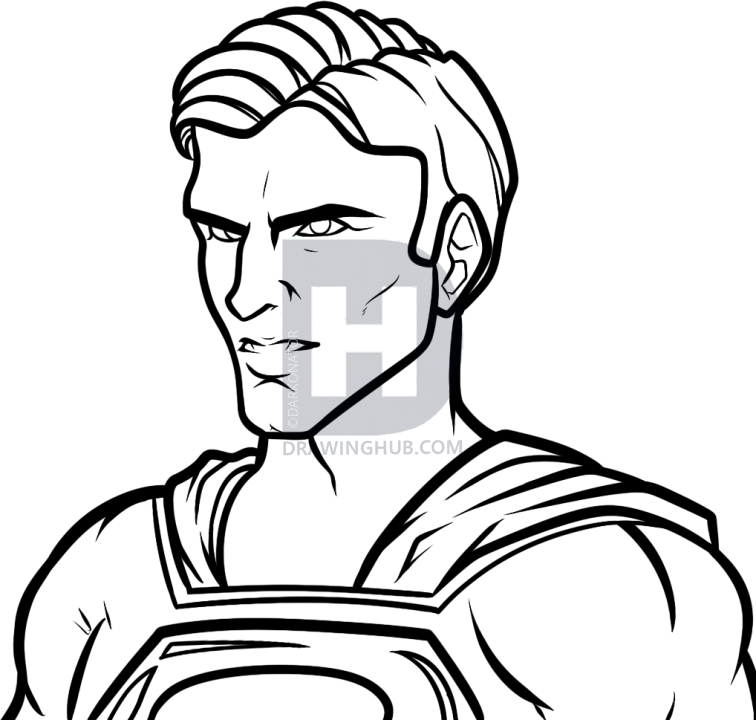 756x720 How To Draw Superman, The Man Of Steel, Step
