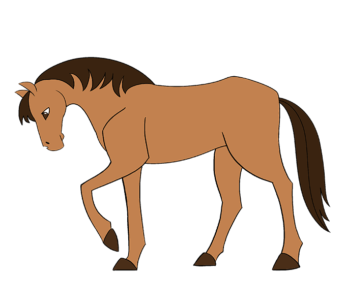 678x600 How To Draw A Simple Horse Easy Drawing Guides