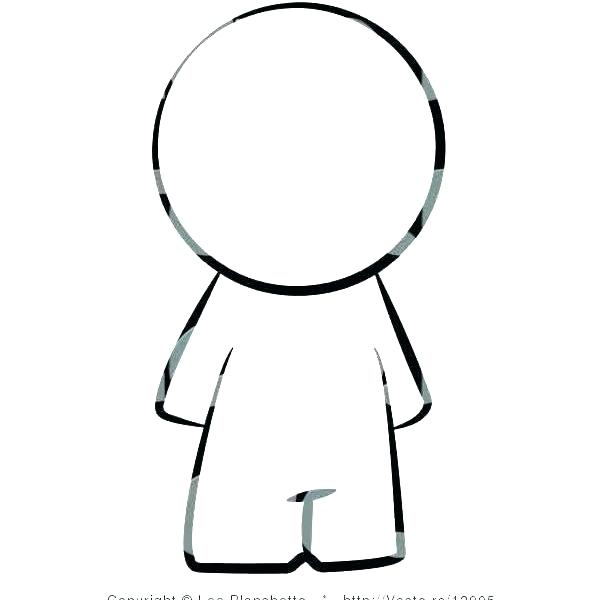 600x600 Person Outline Coloring