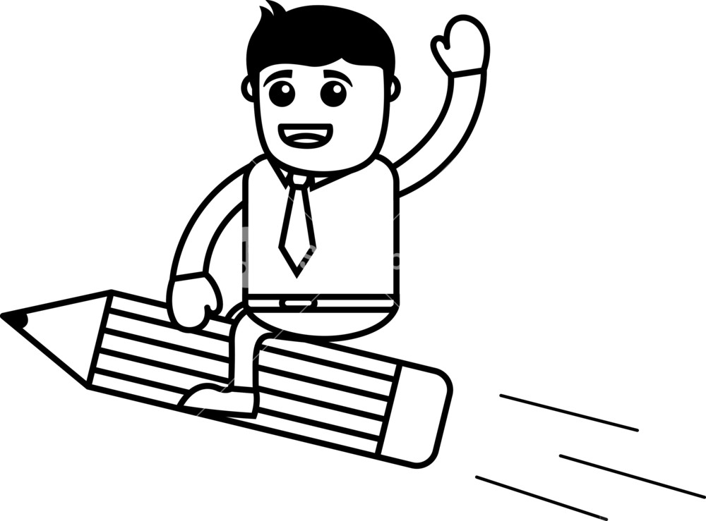 1000x739 Man On Pencil