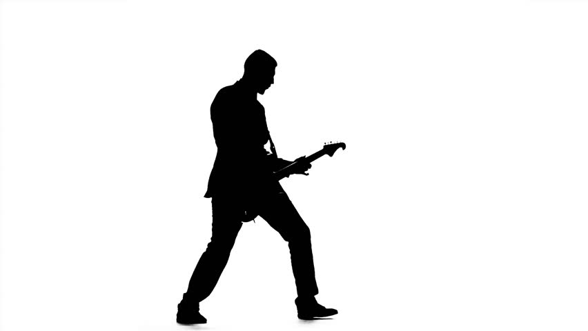 852x480 Man Playing Guitar Silhouette