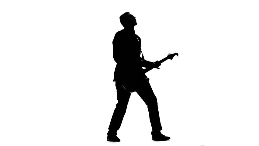 852x480 Playing Guitar Silhouette
