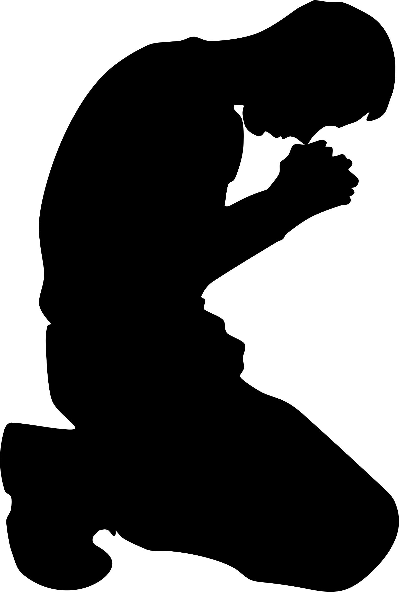 1560x2314 Man Kneeling In Prayer Minus Ground Silhouette Icons Png