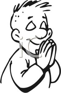 199x300 A Black And White Cartoon Of A Man Praying