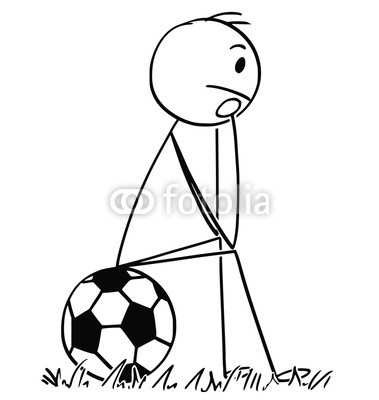379x400 Cartoon Stick Man Drawing Conceptual Illustration Of Football