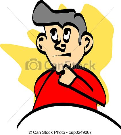 421x470 Man Thinking Drawing