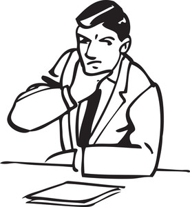 276x300 Man Thinking Of Piece Of Cake Illustration Royalty Free Stock