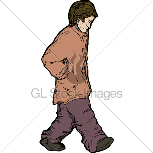500x500 Upset Man Walking Alone Gl Stock Images