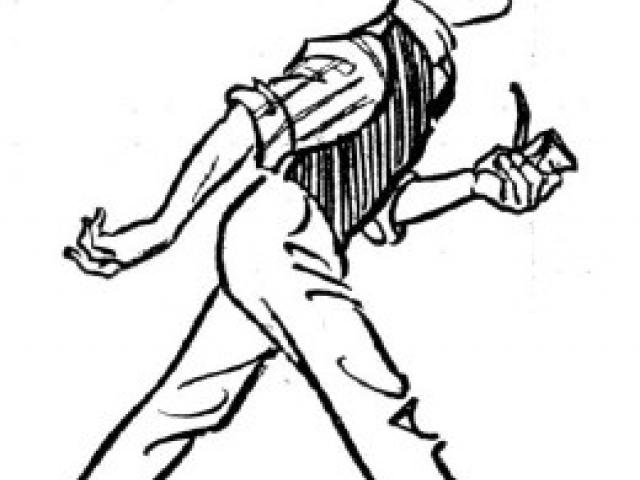 640x480 Walking Man Drawing