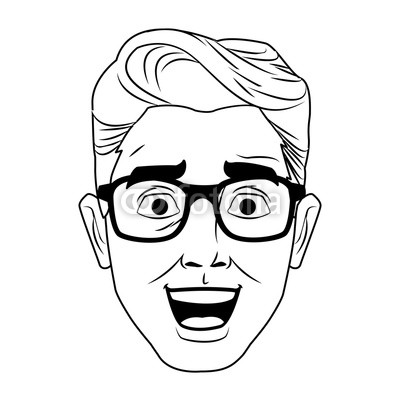 Man With Glasses Drawing | Free download on ClipArtMag