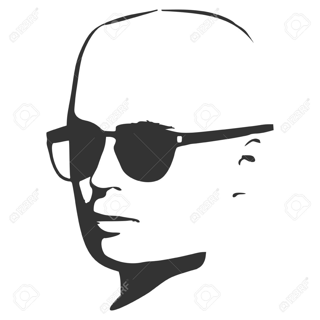 1300x1300 Man With Glasses Silhouette