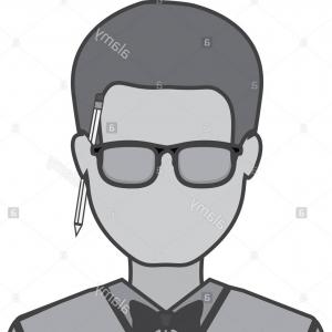 300x300 Photostock Vector Half Body Man With Formal Suit And Glasses