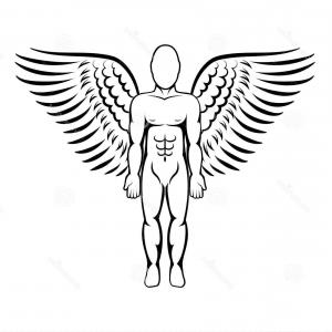 300x300 White Angel Wings With Golden Halo Geekchicpro