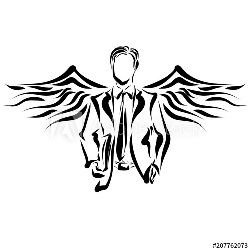 500x500 Young Business Man With Wings