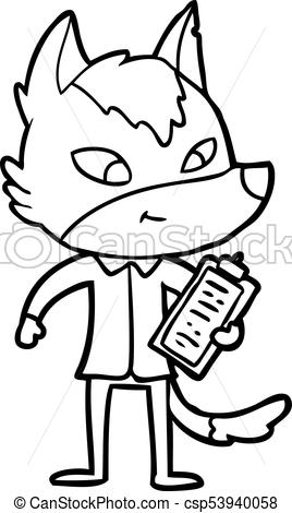 268x470 Friendly Cartoon Wolf Manager