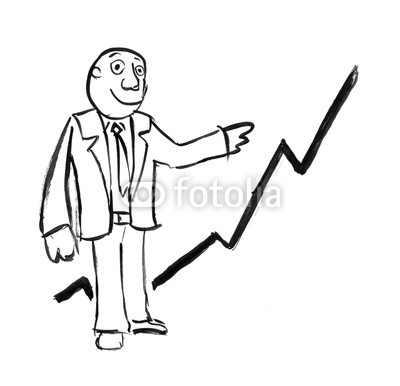 400x386 Black Brush And Ink Artistic Rough Hand Drawing Of Businessman