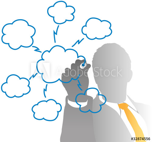500x466 Business It Manager Drawing Cloud Computing Chart