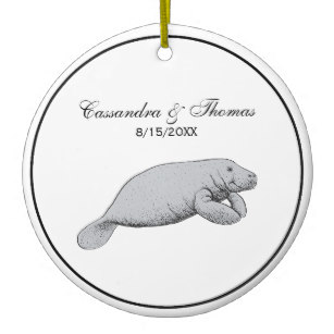 307x307 Manatee Drawing Home Furnishings Accessories Zazzle Ca