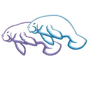 300x300 Manatee Outline