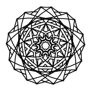 300x300 Geometric Mandala Coloring