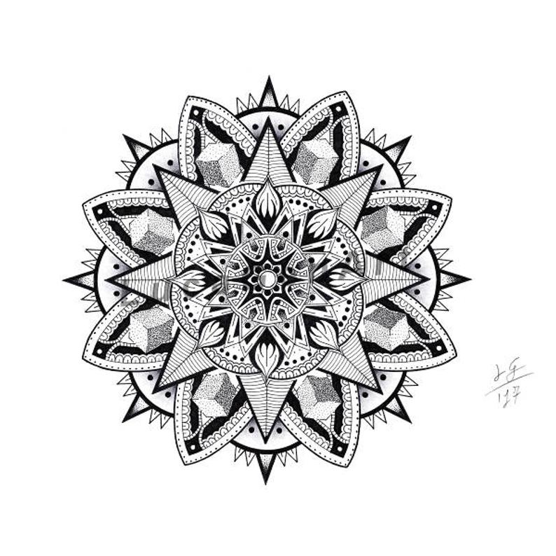 794x794 Mandala Handmade Drawing Instant Download Decoration Etsy