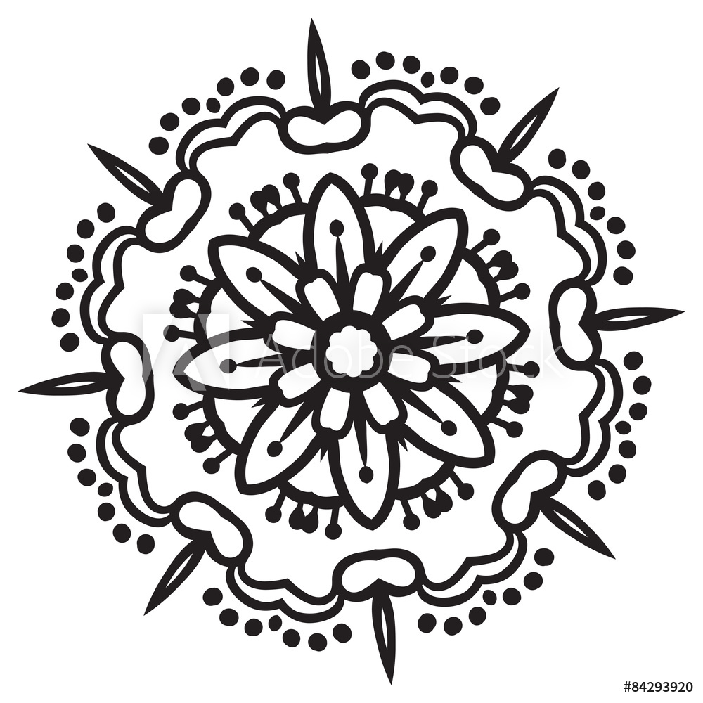 1000x1000 Photo Art Print Hand Drawing Zentangle Mandala Element Europosters