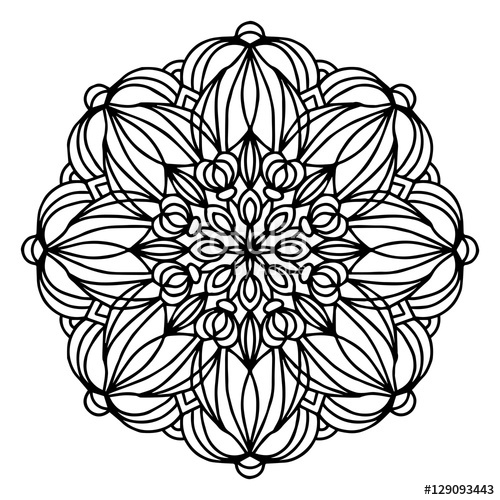 500x500 Hand Drawing Doodling Mandala Coloring