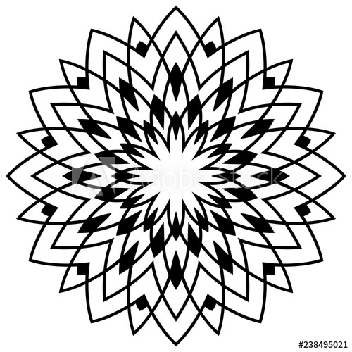 500x500 Laser Cutting Mandala Vector Flower For Coloring Book Floral