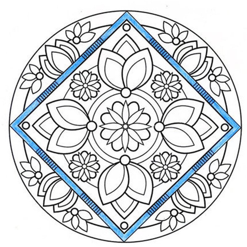 800x800 pencil mandala lotus coloring book for adults relieve stress
